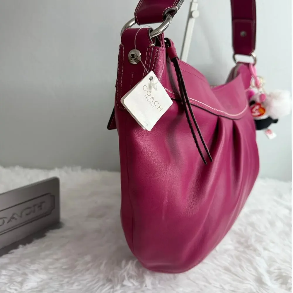 NWT y2k COACH Soho Pleated Leather Large Hobo Shoulder Bag F1373100